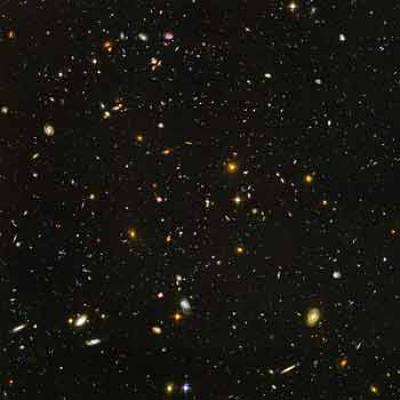 Hubble deep field view