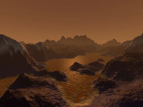 Pools of methane on Titan