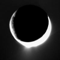 A plume on Enceladus