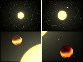 Exoplanet temperature image