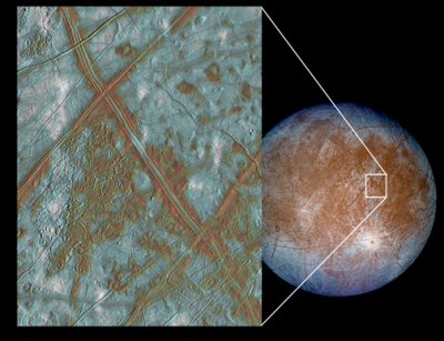 Europa's frozen surface