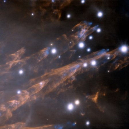 Gas clumps moving in Orion