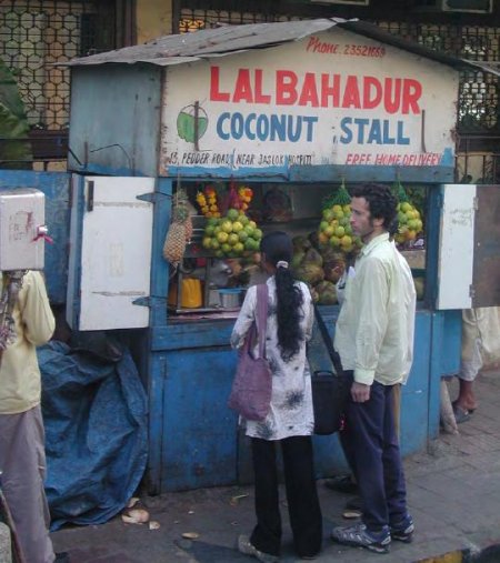 Stalls selling coconuts