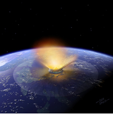 Asteroid strike on Earth