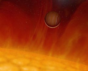 A red giant threatens a planet