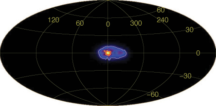 Antimatter cloud around galactic center