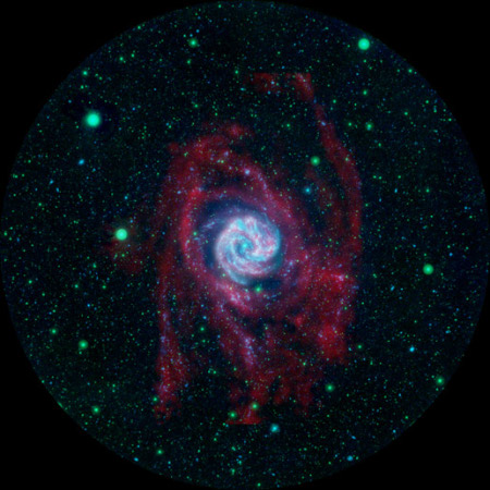 M83 galaxy in false colors
