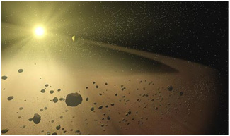 Planetesimals around a Sun-like star
