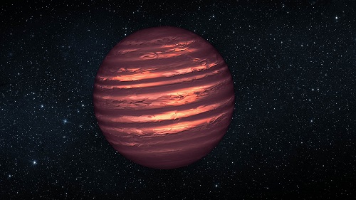This artist's conception illustrates the brown dwarf named 2MASSJ22282889-431026.