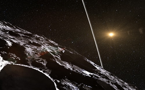 Artist's impression of the rings around Chariklo